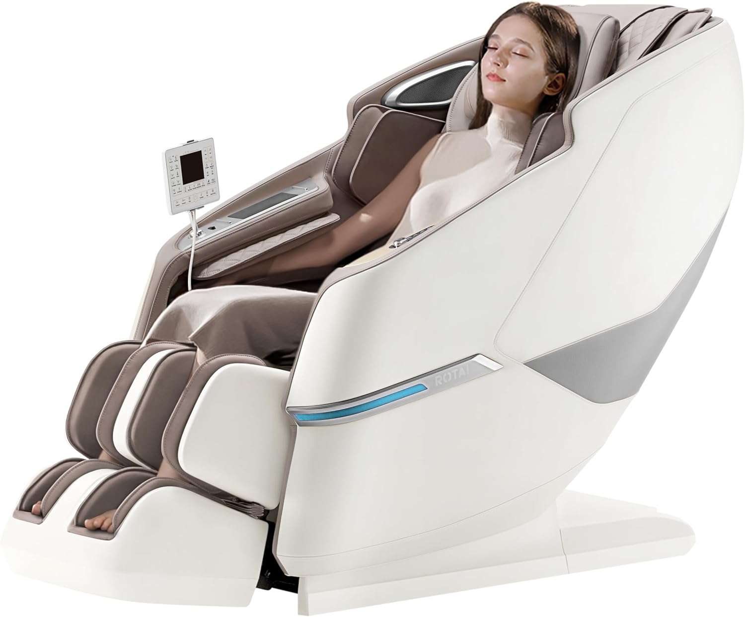 ROTAI Massagesessel 4D mit Doppelmotor, SL-Schiene & Zero-Gravity, Rückenheizung